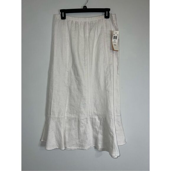 Women’s White/Cream 100% Linen Skirt SMALL - Picture 6 of 7